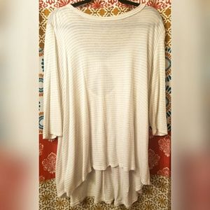 BOGO Cream Colored Oversized  Top w/ Scoop Back